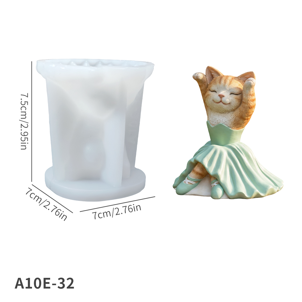 Moule Chat de Ballet Blanc