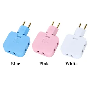 Enchufe de extensión de cobre de La UE, adaptador eléctrico 3 en 1, Adaptador convertidor ajustable de rotación de 180 grados para teléfono móvil - Product Image 4
