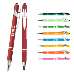 Business School Personalized <strong>2</strong>-1 Mobile Touch Promotional Metal Custom <strong>Stylus</strong> Ballpoint <strong>Pen</strong> with Custom Logo Printed - Product Image 2