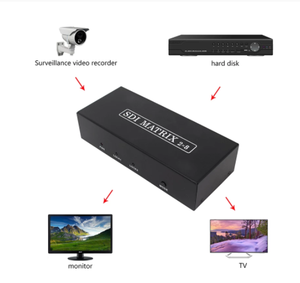SDIマトリックス2x8SDIスプリッタースイッチ2 in 8 outコンバーター3G/HD/SD-SDIカメラCCTVビデオ用のSDIスイッチ1x4をサポート - Product Image 2