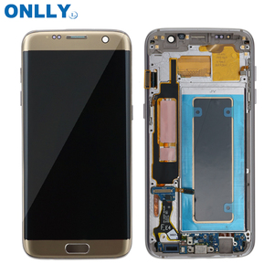 หน้าจอสำหรับ Samsung Galaxy S8ขอบ S7 S9 S10 S10plus S20 S22อัลตร้าพลัส5G S 20จอแสดงผล AMOLED LCD ของแท้พร้อมกรอบ