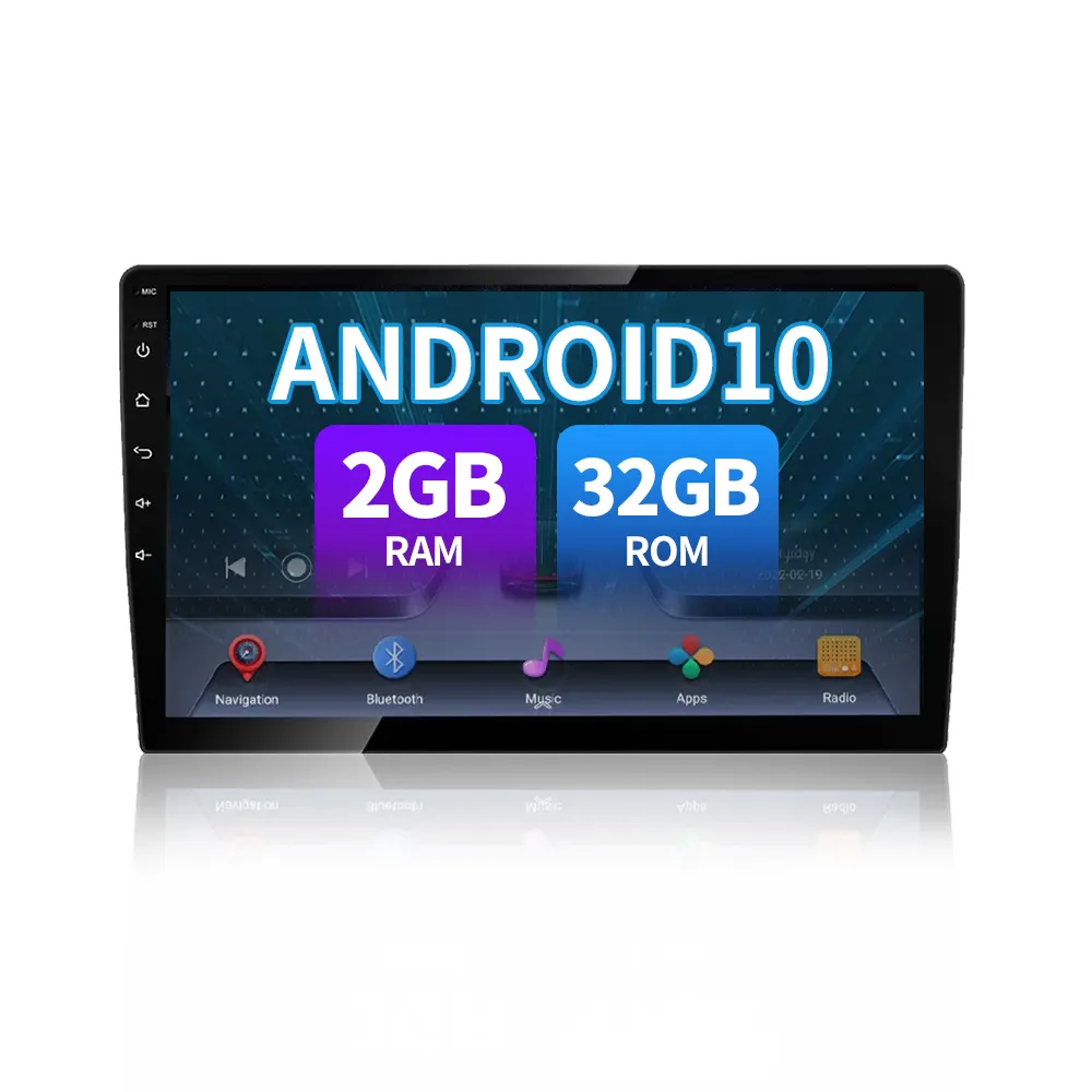 Reproductor multimedia universal con pantalla IPS para coche, radio y reproductor MP5, 2 Din, 2 + 32GB, Android 10