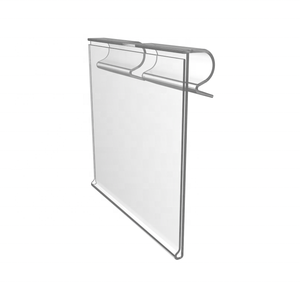PVC Extrusion <strong>Display</strong> Clips Onto T-<strong>scan</strong> Plastic Freezer Name Price Tag <strong>Hooks</strong> <strong>Flip</strong> up Price Label Holder for Wire and <strong>Hook</strong> - Product Image 2