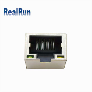 8P8CシングルポートRJ45コネクタLEDタブアップシールドベースデータ転送インターフェイスイーサネットジャックモジュールインターフェイス - Product Image 4