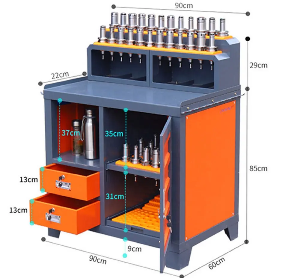 BT30 BT40 BT50 portaherramientas carro de herramientas taller gabinete de metal con mango y gabinete de herramientas de almacenamiento de ruedas