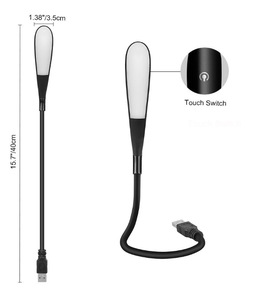 Мини-портативные ноутбуки USB светодиодный сенсорный датчик затемнения настольная Настольная лампа для Power Bank кемпинга - Product Image 5