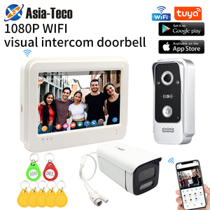 Tuya 7 Inch <strong>Video</strong> <strong>Intercom</strong> <strong>System</strong> Doorphone Touch Screen Monitor With Access Control Doorbell 1080P APP Password NFC Card Swipe - Product Image 2
