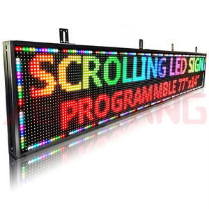 プログラム可能な<span class=keywords><strong>Led</strong></span>サインP10Ledディスプレイ39 "X7.5" フルカラーメッセージボード広告用高解像度<span class=keywords><strong>Led</strong></span>スクロールディスプレイ - Product Image 1