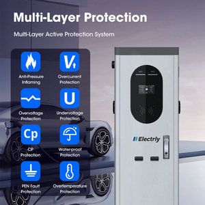 Elektrische A2 22kW*2 staande kabel-oplader met dubbele pistolen, intelligente energievoertuiglader, Modbus voor auto, staande <span class=keywords><strong>EV</strong></span>-lader - Product Image 4