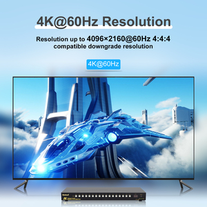 JideTech 16x1 HDMI KVMスイッチ (USB 3.0ハブ付き) 、16 in 1 Out 4K HDMIスイッチャー (4K 60Hz解像度) 、ラックマウントKVMスイッチ - Product Image 5