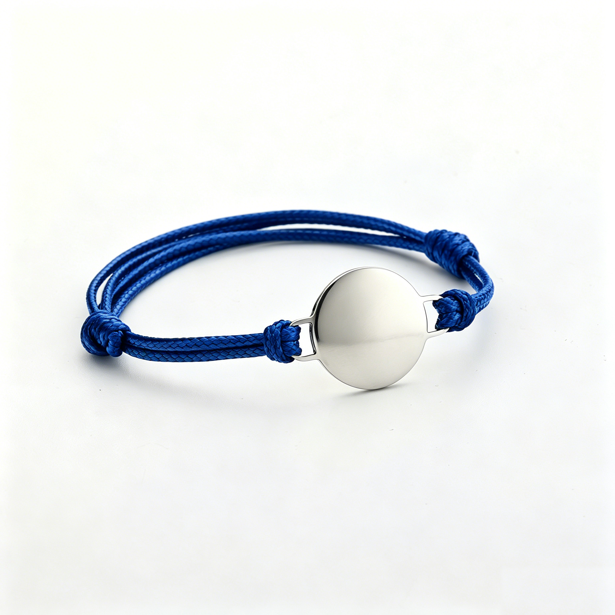 Blue Cord+Silver Charm