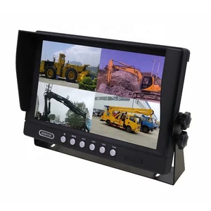 Monitor de visión trasera para coche, cámara de marcha atrás de 9 pulgadas, 4 canales, 4 pines, 4 divisiones, Quad, 12V-24V, DC - Product Image 4