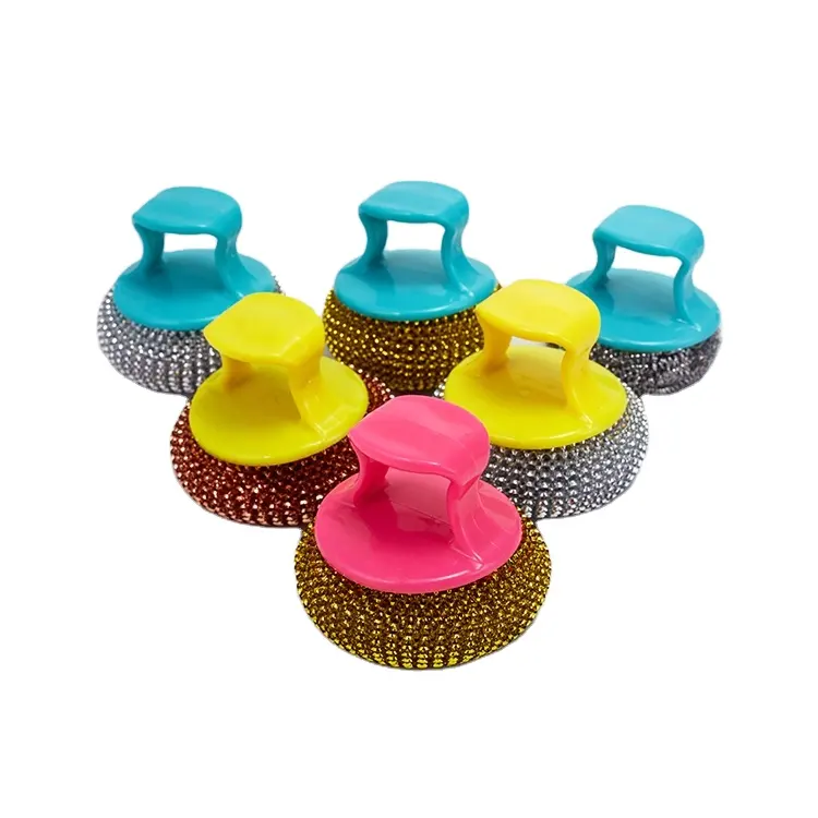 Küche Edelstahl Scourer Reinigung Ball Scrub ber Reinigungs produkte mit Griff