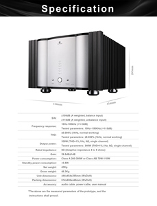 Tonewinner Full Balance Class-một AD-1PA + khuếch đại âm thanh stereo nhà chất lượng cao HIFI khuếch đại âm thanh - Product Image 6