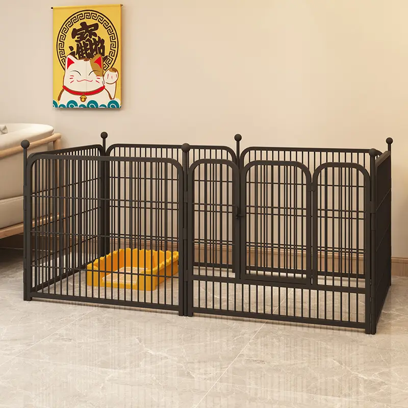Fournitures pour chiens de haute qualité petit moyen et grand chien Cage en fil métallique pour intérieur extérieur Portable en acier inoxydable clôture pour animaux de compagnie