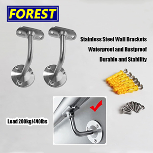 Stock Edelstahl Satin Bürste Wand halterung Balkon Handläufe 90 Grad Wand halterung Edelstahl Handlauf Handläufe