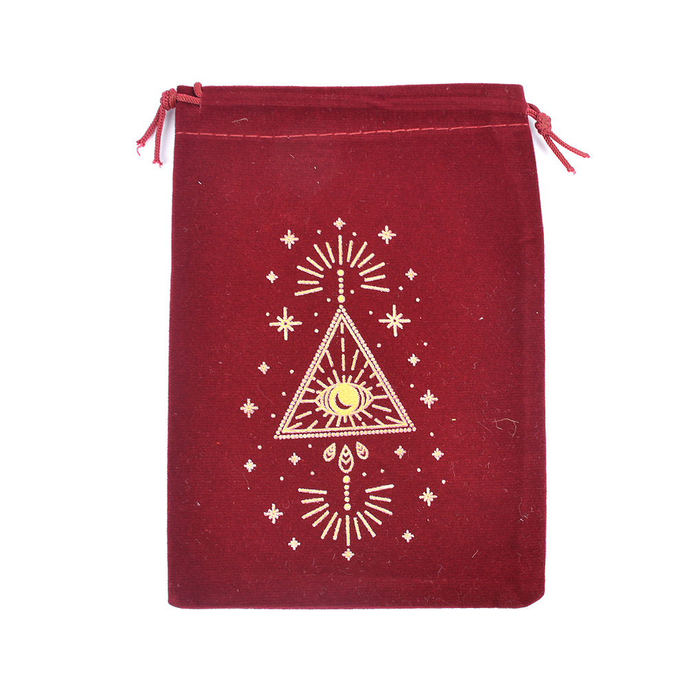 Tarot en flanelle rouge vin 7-1318cm