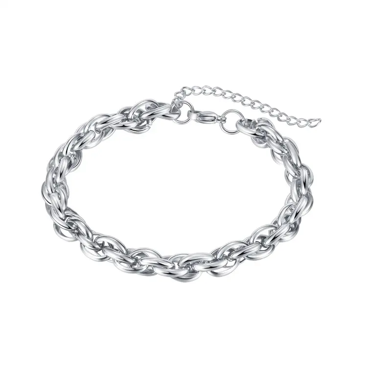 Pulsera de acero inoxidable 316 para hombre y mujer, brazalete moderno, joyería, regalo para pareja