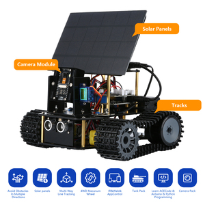 ACEBOTT 4WD Smart Tank IoT Robot Kit batteria solare fotocamera di programmazione per bambini di apprendimento per Arduino - Product Image 4