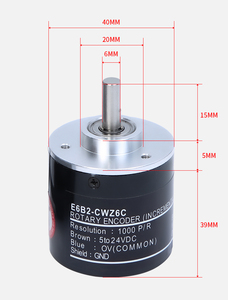 Dia40mm Solid Shaft DC24V Two <strong>Linear</strong> Driver Output Type ABZ A/ B/ Z/ Six Phase Incremental Rotary <strong>Encoder</strong> E6B2-CWZ1X 10~2000 P/R - Product Image 5