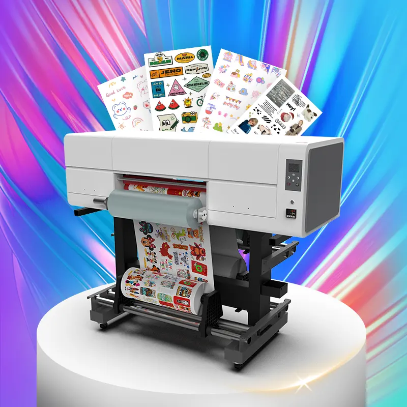 Nouveau modèle 2023 petite imprimante uv dtf 2 en 1 machine d'impression de boîtes de boîtier mobiles imprimante uv dtf 62cm machine d'impression par stratification