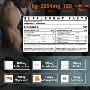 Vitadiscovery exercise L-glutamine gummies ส่งเสริมการฟื้นฟูกล้ามเนื้อและการเจริญเติบโต/เพิ่มประสิทธิภาพ L-glutamine 1000mg - Product Image 2