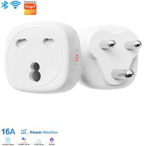 Sudáfrica Enchufe Tuya WiFi Smart South Arica Enchufe 220V 16A Monitor de potencia Temporización Enchufes de control remoto de voz - Product Image 1