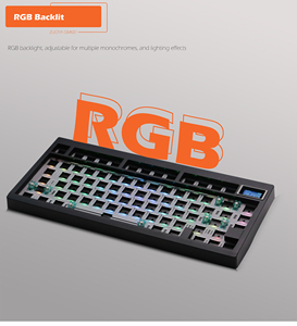 KIT de teclado mecánico GMK81 con pantalla de visualización, estructura de junta retroiluminada RGB, teclado intercambiable en caliente para juegos para VIA personalizado - Product Image 3