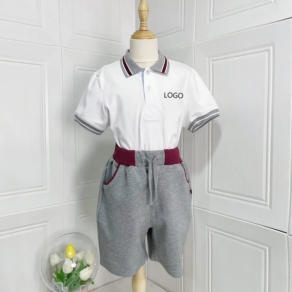 Ummer-uniforme escolar para niños, camiseta de polo infantil, pantalones escolares