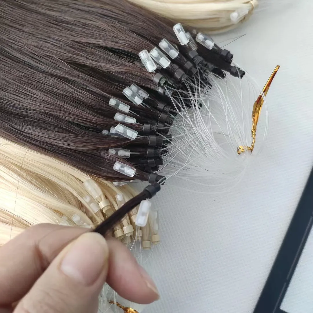 Hair Salon exclusive Micro Loop Ring Hair Extensions extensiones cabello Pre bonded Micro Bead Hair Extensions