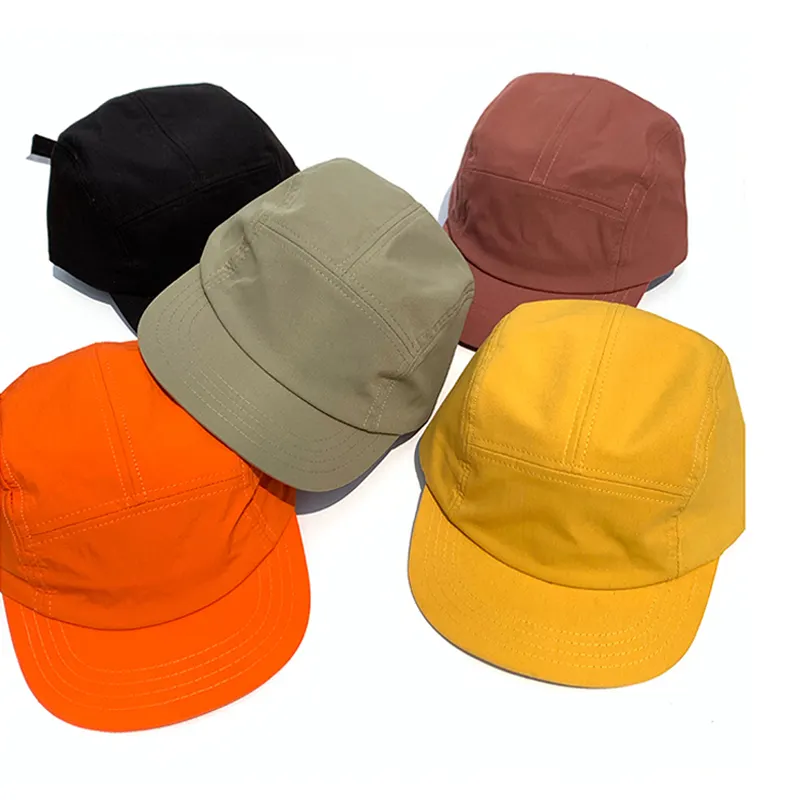 ขายส่งกันน้ํากลางแจ้งห้าแผงกีฬา Camper หมวกวิ่งธรรมดาเปล่า 5 แผงหมวกตั้งแคมป์ไนลอนเป็ดแคมป์หมวกหมวก