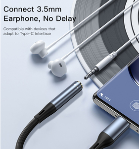 YAU38 Yesido Aluminum Alloy Nylon Cable <strong>USB</strong>-<strong>C</strong> <strong>Type</strong> <strong>c</strong> <strong>Adapter</strong> Port to 3.5MM Aux <strong>Audio</strong> Jack Earphone Headphone Cable <strong>USB</strong> - Product Image 3