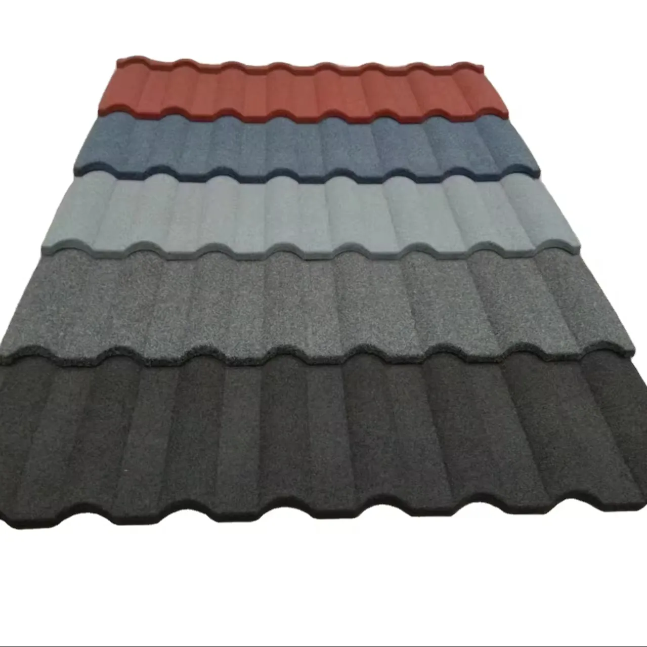 Hochwertiger Stein+Metallbeschichtung für Dachziegel und farbiger Metallstein für Dächer