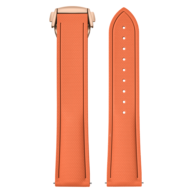 Boucle en or rose orange