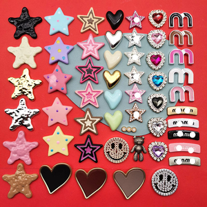 Kalp şeklinde beş köşeli yıldız M flatback reçine charms karikatür cabochon el sanatları ayakkabı önemsiz telefon kılıfı charm dekoratif aksesuarlar - Product Image 1