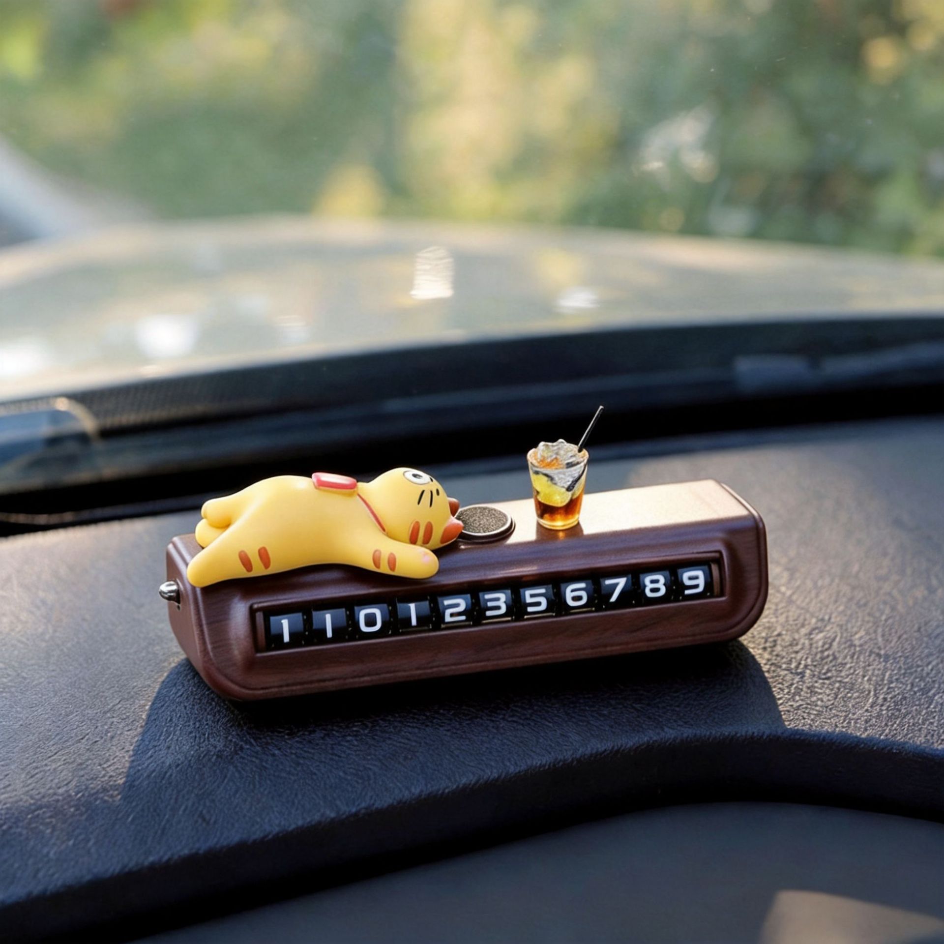 Lucky belly-baring iced American-style rolling number plate