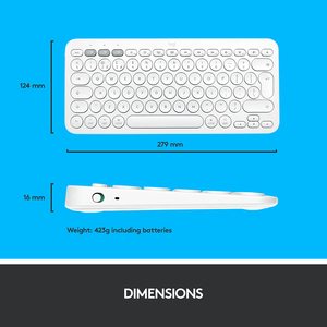 Logitech K380多设备无线键盘超薄迷你静音键盘带PC笔记本电脑键盘 - Product Image 5