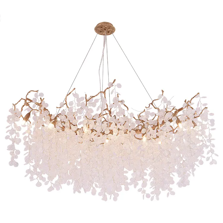 Lustre de led moderno de cobre, lustre e sala de jantar