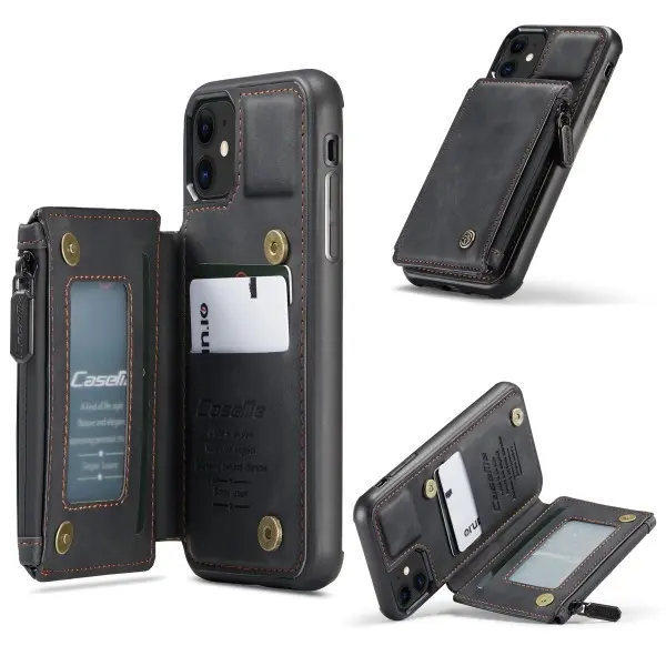 Portafoglio magnetico di lusso in pelle Pu con porta carte di credito custodia per cellulare per iPhone 11 12 13 Pro Max 7 8 Plus per Samsung S21