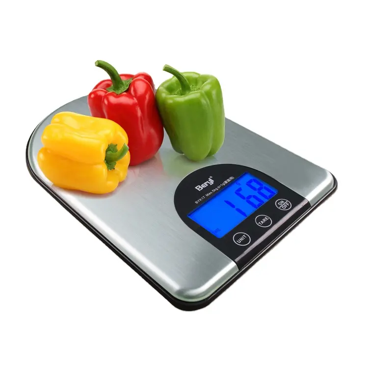De acero inoxidable de alta calidad 1Kg 5Kg de comida nutricional escala balanza electrónica Digital de cocina Escala de