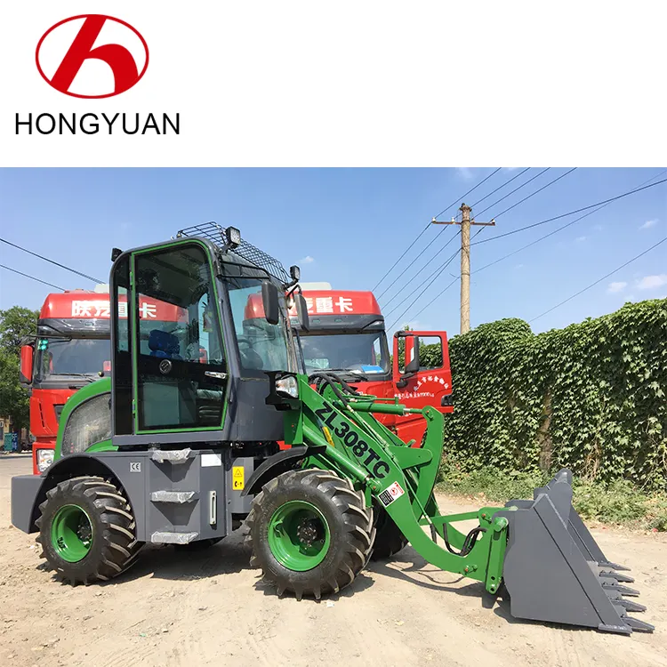 Chinese 800KG Front Wheel loader 0.8 ton small construction equipment ZL08F mini wheel loader