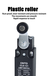 CNTD 10A 380V Interruptor de límite momentáneo giratorio a prueba de agua Interruptor de límite vertical de rodillo de goma a prueba de agua IP65 - Product Image 4