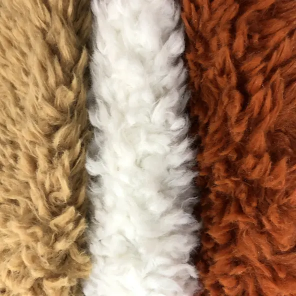 El pelo largo de alta pila Sherpa de tela para ropa de lana de cordero de imitación de Cachemira