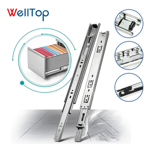 WELLTOP Vt-15.004 Hochleistungs-Schubladen führungen Schrank kugellager Unterbau-Schubladen schieber Push Open Touch Soft Close Schubladen schieber - Product Image 1