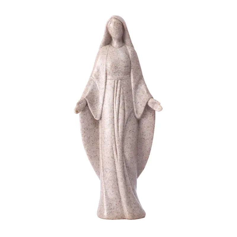 Resina artigianato artigianato religioso ornamento nostra signora della vergine maria decorazione per la casa Madonna statuette cattoliche artigianato