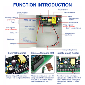 DC 12V controllo accessi interruttore di alimentazione 5A uscita AC110V-240V ingresso fonte di alimentazione adattatore fornitore per sistema di videocitofono - Product Image 3