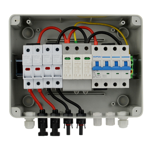 Impermeable IP65 Exterior 2 Entrada 1 Salida DC Breaker 1000V PV Solar Surge Lightning Protection DC Combiner Box - Product Image 1