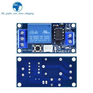 5V 12V tek düğme Bistable anahtarı bi-kararlı röle modülü araba modifikasyon anahtarı Arduino için tek tuşla Start-stop kendini locke