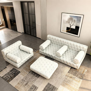 Роскошный двойной надувной диван Честерфилд на открытом воздухе складной ПВХ воздушный стул гостиная спальня воздушный диван - Product Image 5