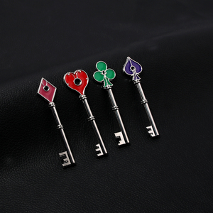 Oyun yerleşik Evil Metal tuşları Set 4 adet oyun kartı anahtar toplama kutusu erik kalp logosu anahtarlık - Product Image 3